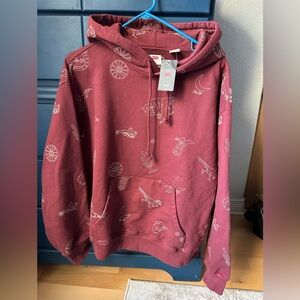 Levi's Maroon Heritage Hoodie NWT